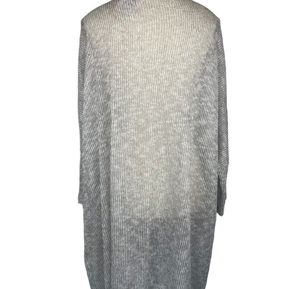 Anthropologie Maronie Labiz long grey open cardigan 3/4 sleeves loose fit sz S - Picture 3 of 8